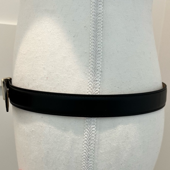 Black Kate Spade New York stitched feather edge belt small/medium black NEW - Picture 5 of 11
